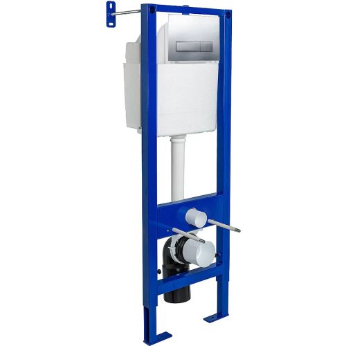 Berges Atom Line 410 Инсталляция для скрытого монтажа унитаза кнопка цвет хром (040338