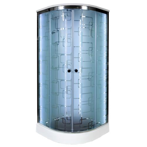 Душевая кабина Deto Em EM1580 LED 80 x 80 см, с крышей, с Led подсветкой