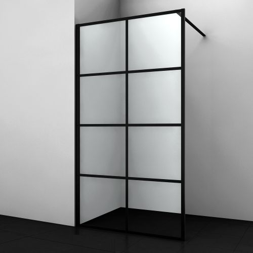 Душевая перегородка WasserKRAFT Glan 66W44 с черным профилем