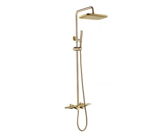 Душевая система с термостатом Grocenberg SHOWER GB7038MG золото матовое