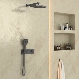 Душевой комплект Vincea VSFW-422T1GM встраиваемый, термостатический, двухрежимный
