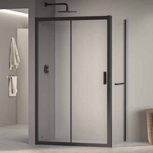 Душевой уголок RGW Passage PA-76-1B 150x80 350876158-14 профиль Черный стекло прозрачное