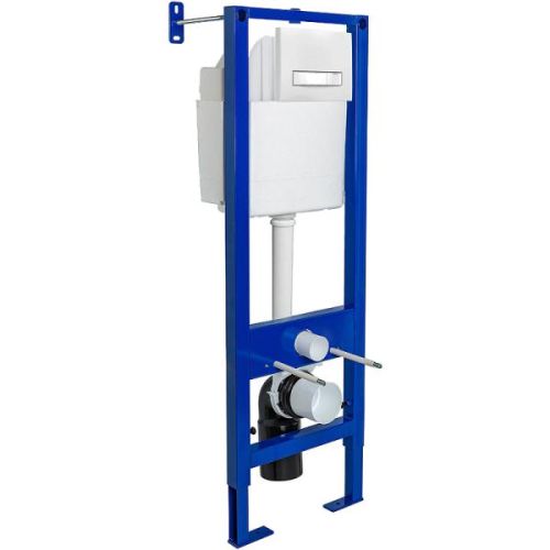 Инсталляция для унитаза Berges Wasserhaus Atom 410 040341 с клавишей смыва белый/хром глян