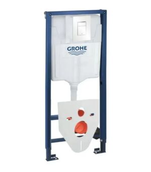 Комплект 4 в 1 38732002: инсталляция Grohe, кнопка, шумоизоляция, полный набор креплений