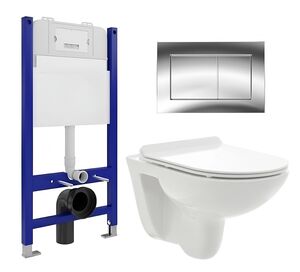 Комплект: инсталляция Enio Tecnico + унитаз AQUAme + кнопка хром, 549363