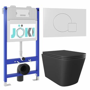 Комплект JOKI: инсталляция JK03351, кнопка JK024540WM, унитаз Verna JKS302MB033024WM