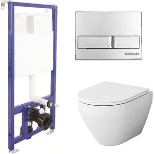 Комплект унитаза AM.PM Spirit FlashClean C701700WH+C707857WH с инсталляцией