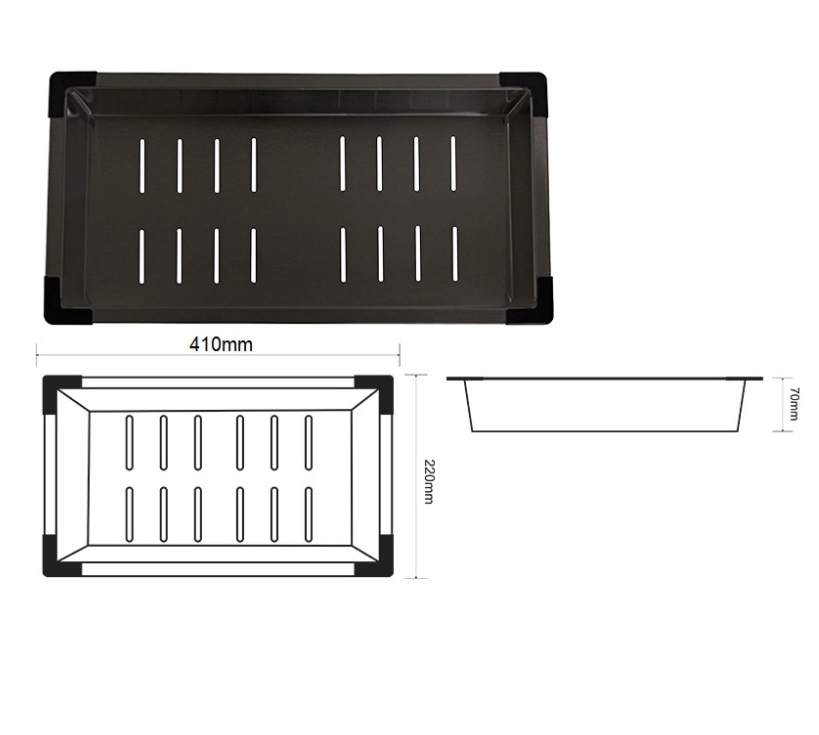 Поддон для мойки ZorG Sanitary ZM 03 GRAFIT