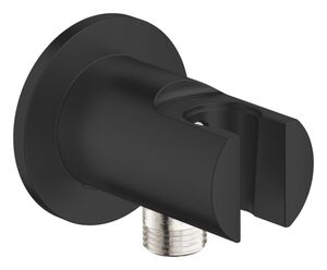 Подключение для душевого шланга GROHE Tempesta с держателем, матовый черный (286282431