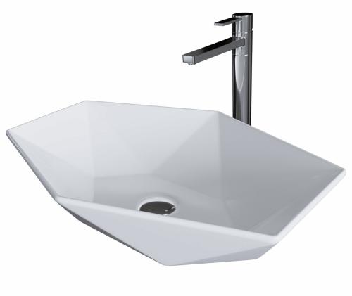 Раковина на столешницу Keramastar Fusion 600х415х150, белая KR003021