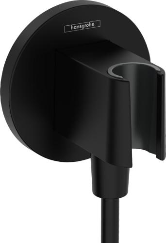 Шланговое подсоединение Hansgrohe с держателем душа, матовый черный 2688867