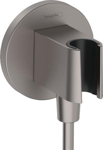 Шланговое подсоединение Hansgrohe с держателем душа,черный хром 2688834