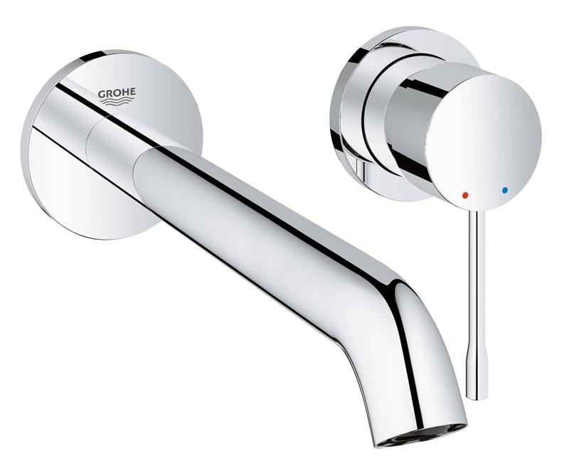 Смеситель для раковины GROHE Essence+ на 2 отверстия вынос 230 мм хром 19967001