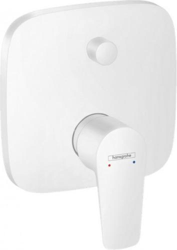 Смеситель для ванны с душем белый матовый Hansgrohe