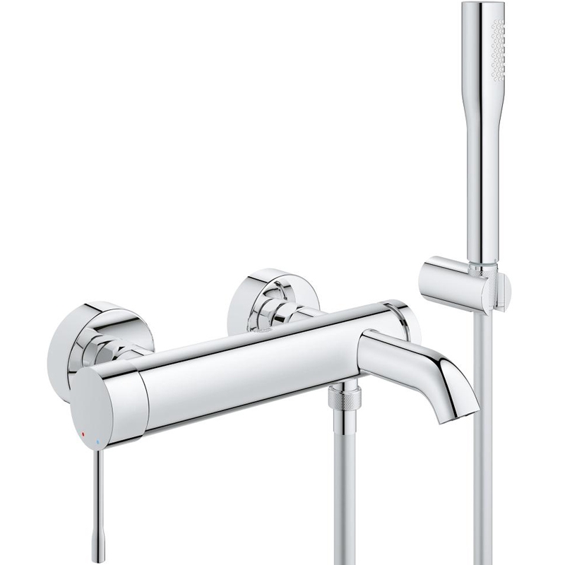 Смеситель для ванны с душевым гарнитуром Grohe Essence+ Хром (33628001