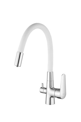Смеситель ESKO Coral для кухни с подключением к фильтру, белый, арт. CL 03 W