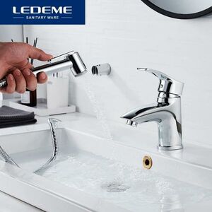 Смеситель с гигиеническим душем Ledeme L1264 хром