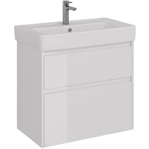 Тумба под раковину Lemark COMBI 80см, подвесная/напольная, 2 ящ., lm03c80t