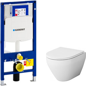 Унитаз AM.PM Spirit FlashClean C701700WH+C707857WH инст Geberit Duofix 111.300.00.5 сидень