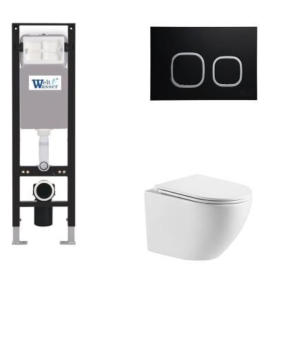 Унитаз с инсталляцией WeltWasser AMBERG 350 + MERZBACH 041 XL GL-WT + AMBERG RD-BL