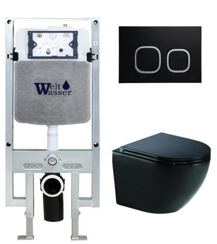 Унитаз с инсталляцией WeltWasser AMBERG 497 ST + MERZBACH 041 XL MT-BL + AMBERG RD-BL