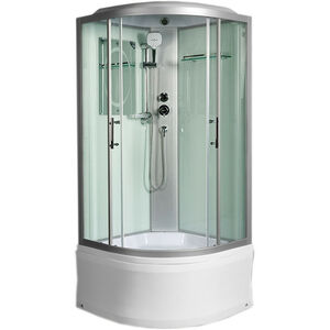 WeltWasser WW500 Halle 902 90x90, профиль хром, закаленное стекло 5 мм