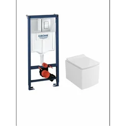 Инсталляция Grohe 38772001 + Подвесной унитаз Azario 485*350*335, безободковый